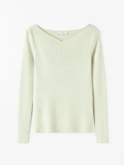 Alianna Stickad Tröja Hjärtformad Ringning