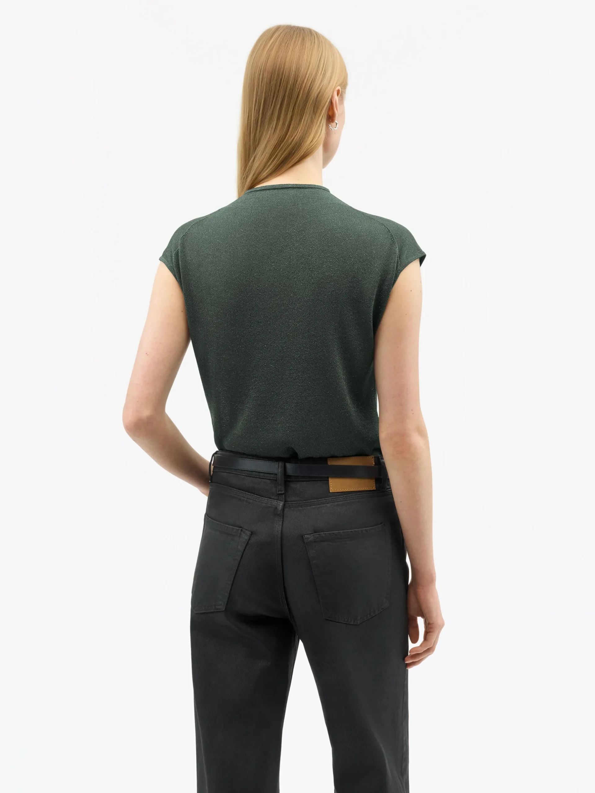 Cela Stickad Lurex Topp