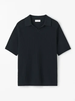 Eoin P Ribbstickad Polo