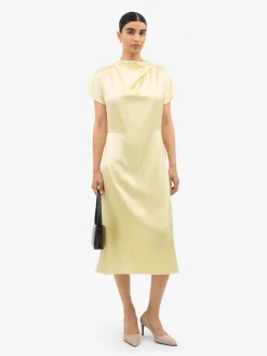 Leilani Draperad Satinklänning