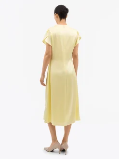 Leilani Draperad Satinklänning