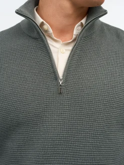 Travis Waffle-Stitch Half-Zip